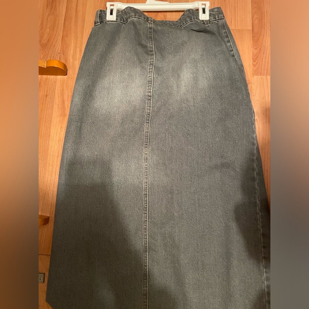 Denim maxi skirt
